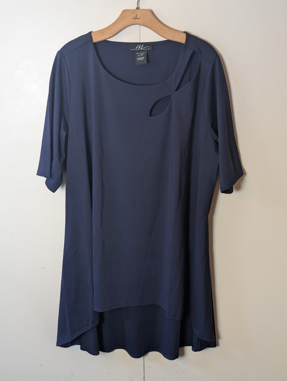 Midnight Velvet Blue Dress 2X